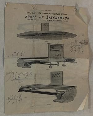 BUILDING DIRECTIONS FOR JONES OF BINGHAMTON "CROWN LEVER" PITLESS SCALE WITH STEEL FRAME FORM 9-1...