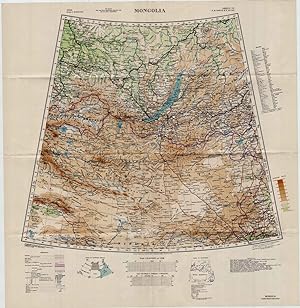 [Large Color WWII Map of] Mongolia