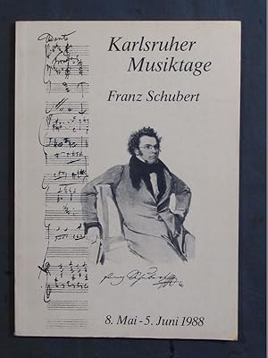 Bild des Verkufers fr Karlsruher Musiktage. Franz Schubert. zum Verkauf von Das Konversations-Lexikon