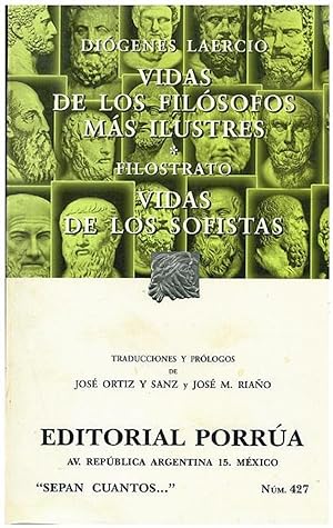 Imagen del vendedor de Vidas De Los Filsofos Ms Ilustres- Vida De Los Sofistas (Spanish Edition) a la venta por Von Kickblanc