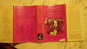 Seller image for AMERICAN NOTES AND PICTURES FROM ITALY By Charles dickens in Purple Illustrated Dustjacket by Edward Gage of Man Holding Pen & Paper, EVERYMAN'S Library #290, OUTCOME OF HIS TRAVELS & Experiences on Lecture tour in 1842 for sale by Bluff Park Rare Books