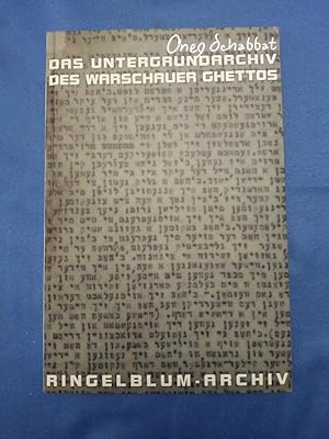 Bild des Verkufers fr Das Untergrundarchiv des Warschauer Ghettos. Ringelblum-Archiv zum Verkauf von Antiquariat BehnkeBuch