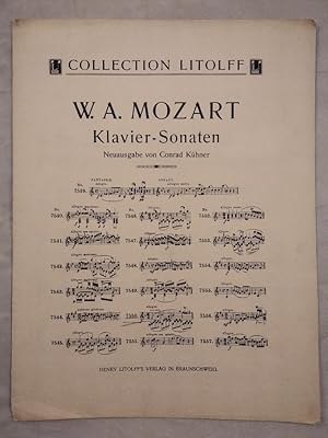 Immagine del venditore per W.A. Mozart Klavier-Sonaten. Neuausgabe von Conrad Khner. Collection Litolff Band 3 No. 12. venduto da KULTur-Antiquariat