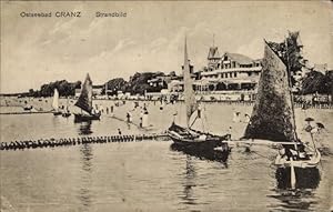 Bild des Verkufers fr Ansichtskarte / Postkarte Selenogradsk Ostseebad Cranz Ostpreuen, Strandbild, Segelboote zum Verkauf von akpool GmbH