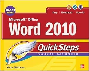 Imagen del vendedor de Microsoft Office Word 2010 QuickSteps (CONSUMER APPL & HARDWARE - OMG) a la venta por WeBuyBooks