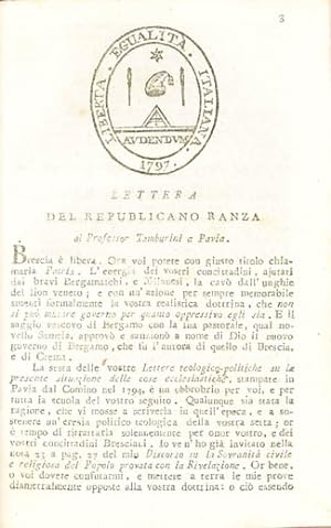 Vera idea del federalismo italiano. Opuscolo rivoluzionario del repubblicano Ranza. Edizione quar...