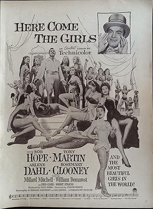 Seller image for Here Come the Girls Trade Print Ad 1953 Bob Hope, Tony Martin, Arlene Dahl for sale by AcornBooksNH