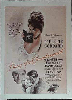 Seller image for Diary of a Chambermaid Trade Print Ad 1946 Paulette Goddard, Burgess Meredith for sale by AcornBooksNH