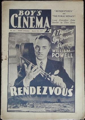 Boy's Cinema Magazine March 21st 1936 William Powell in "Rendezvous"