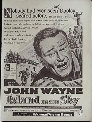 Immagine del venditore per Island in the Sky Trade Print Ad 1953 John Wayne, Lloyd Nolan, Walter Abel venduto da AcornBooksNH