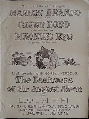 Imagen del vendedor de The Teahouse of the August Moon Trade Print Ad 1957 Marlon Brando, Glenn Ford a la venta por AcornBooksNH