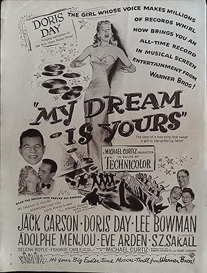 Imagen del vendedor de My Dream is Yours Trade Print Ad 1949 Jack Carson, Doris Day, Lee Bowman a la venta por AcornBooksNH