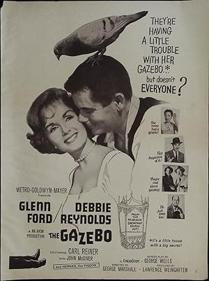 Image du vendeur pour The Gazebo Trade Print Ad 1960 Glenn Ford, Debbie Reynolds, Carl Reiner mis en vente par AcornBooksNH