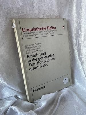 Bild des Verkufers fr Einfhrung in die generative Transformationsgrammatik. Ein Lehrbuch zum Verkauf von Antiquariat Jochen Mohr -Books and Mohr-