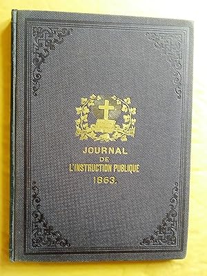 Seller image for Journal de l'Instruction publique, septime volume, 1863 for sale by Claudine Bouvier