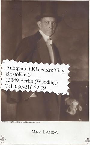Max Landa - Österreichischer Bühnen- und Stummfilmschauspieler ( 1873 - 1933 )