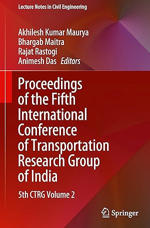 Seller image for Proceedings of the Fifth International Conference of Transportation Research Group of India for sale by moluna
