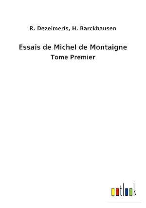 Bild des Verkufers fr Essais de Michel de Montaigne zum Verkauf von moluna