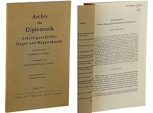 Imagen del vendedor de Pro bono pacis - Albertus Magnus als Friedensmittler und Schiedsrichter. Sonderdruck aus: Archiv fr Diplomatik, Band 23 (1977), S. 297-382. a la venta por Antiquariat Lehmann-Dronke