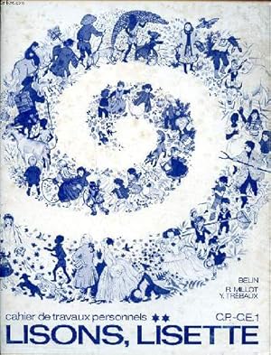 Image du vendeur pour Cahiers de travaux personnels Lisons, Lisette C.P. C.E.1 mis en vente par Le-Livre
