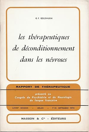Immagine del venditore per Les thrapeutiques de dconditionnement dans les nvroses venduto da Librairie Franoise Causse