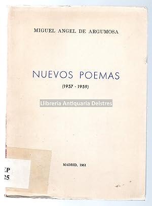 Imagen del vendedor de Nuevos poemas (1957-1959). a la venta por Llibreria Antiquria Delstres