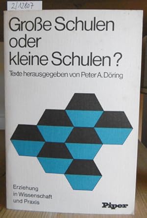 Bild des Verkufers fr Groe Schulen - oder kleine Schulen? Zur Dimensionierung von Bildungseinrichtungen. zum Verkauf von Versandantiquariat Trffelschwein