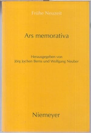 Seller image for Ars memorativa. Frhe Neuzeit, Band 15. - Studien und Dokumente zur deutschen Literatur und Kultur im europischen Kontext. - Aus dem Inhalt: Thomas Leinkauf - berlegungen zu philosophischen und theologischen Implikationen der Universalwissenschaft sowie zum Verhltnis von Universalwissenschaft und Theorien des Gedchtnisses / Ulrich Ernst: Ars memorativa und ars poetica in Mittelalter und frher Neuzeit. Prologomena zu einer mnemonistischen Dichtungstheorie / Jean Michel Massing: From manuscript to engravings. Late medieval mnemonic bibles / Sabine Heimann-Seelbach: Memoriertraktate der Schedelschen Bibliothek. for sale by Antiquariat Carl Wegner