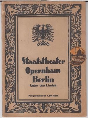 Programmbuch zu: Boheme. Mittwoch, 29. Dezember 1920, 237. Abonnements-Vorstellung. - Musikalisch...