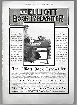 Imagen del vendedor de The Elliott Book Typewriter, Ad a la venta por Legacy Books II