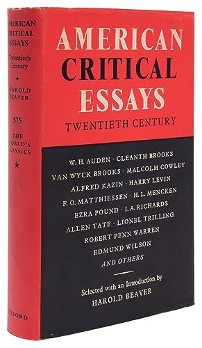 Image du vendeur pour American Critical Essays: Twentieth Century mis en vente par Honey & Wax Booksellers, ABAA