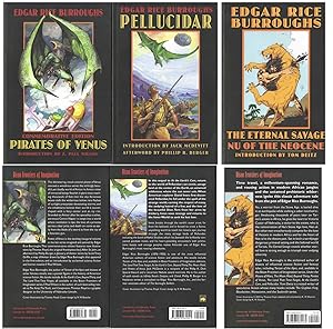 "EDGAR RICE BURROUGHS" NOVELS 3-VOLUMES: Pirates of Venus / Pellucidar / The Eternal Savage (aka ...