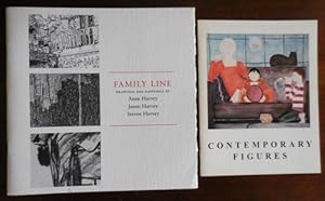 Immagine del venditore per Family Line; Drawings and Paintings by Anne Harvey, Jason Harvey and Steven Harvey venduto da Derringer Books, Member ABAA