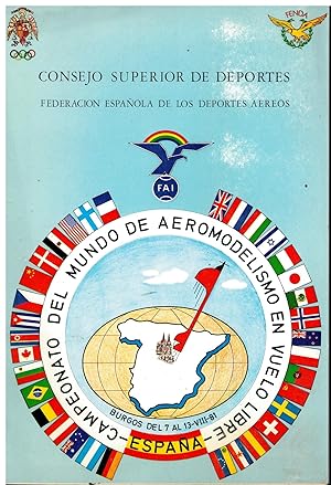 Imagen del vendedor de CAMPEONATO DEL MUNDO DE AEROMODELISMO EN VUELO LIBRE. Burgos, del 7 al 13 de Agosto de 1981. a la venta por angeles sancha libros