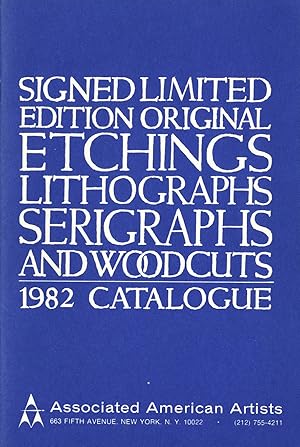 SIGNED Limited Edition Original Etchings,Lithographs, Serigraphs and Woodcuts 1982 Catalogue