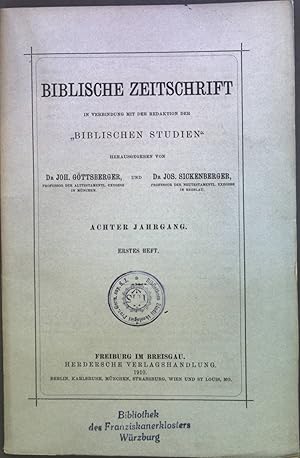 Immagine del venditore per Der Gott Nisrok - in: Biblische Zeitschrift: 8. Jahrgang; Heft 1 venduto da books4less (Versandantiquariat Petra Gros GmbH & Co. KG)