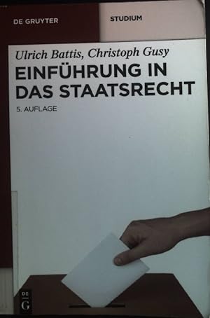 Bild des Verkufers fr Einfhrung in das Staatsrecht. De-Gruyter-Studium zum Verkauf von books4less (Versandantiquariat Petra Gros GmbH & Co. KG)
