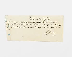 A manuscript document signed by Lord Sydney, directing that an unidentified petition be referred ...