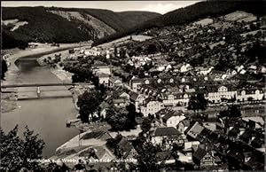 Bild des Verkufers fr Ansichtskarte / Postkarte Bad Karlshafen an der Weser, Gesamtansicht, Blick von der Juliushhe zum Verkauf von akpool GmbH