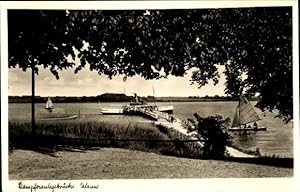 Bild des Verkufers fr Ansichtskarte / Postkarte Ulsnis an der Schlei Angeln, Dampferbrcke, Dampfer zum Verkauf von akpool GmbH