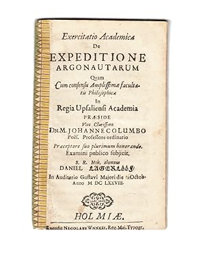 Seller image for Exercitatio academica de expeditione argonautarum. for sale by Centralantikvariatet