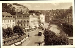 Bild des Verkufers fr Ansichtskarte / Postkarte Karlovy Vary Karlsbad Stadt, Hotel Paradies zum Verkauf von akpool GmbH
