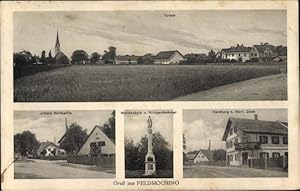 Ansichtskarte / Postkarte Feldmoching München Bayern, Mariensäule, Kriegerdenkmal, Handlung, Tota...