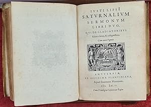 Seller image for IUSTI LIPSI ADMIRANDA. AMPHITEATRO LIBER ET DE CRUCE. LIPSIO JUSTO. 1599. for sale by Arte & Antigedades Riera