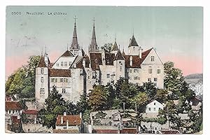 Postal. Neuchâtel. Le Château 8500 1914 (Acolorida)