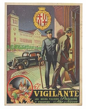 Felicitacion / Nadala. El Vigilante les desea . 1940 / 1950