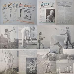 Sonnensport Zeitschrift für neuzeitliches Volkssportwesen und FKK. 1. Jahrgang 1951 Hefte 1 - 5 u...