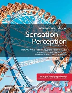 Bild des Verkufers fr Sensation and Perception zum Verkauf von AHA-BUCH GmbH