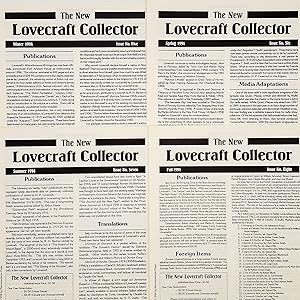 Bild des Verkufers fr The New Lovecraft Collector: Complete 1994 Editions [Winter, Spring, Summer, and Fall issues (five-eight)] zum Verkauf von Memento Mori Fine and Rare Books