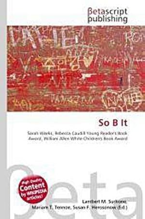 Seller image for So B It for sale by Rheinberg-Buch Andreas Meier eK